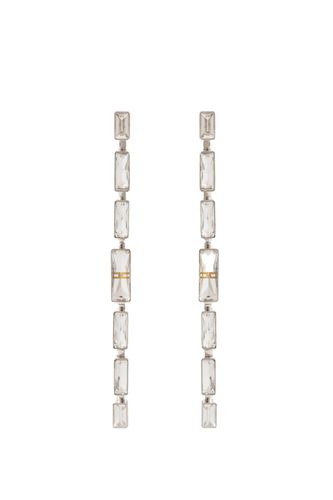 Drop Earrings With And Logo - Elisabetta Franchi - Modalova