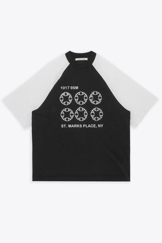 Oversize Logo Raglan T-shirt Black And White Raglan Sleeves T-shirt - Oversize Logo Raglan T-shirt - 1017 ALYX 9SM - Modalova