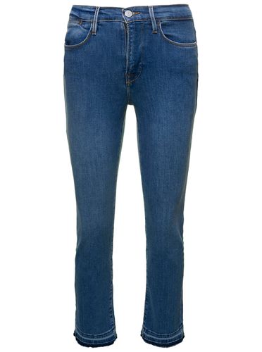 Le High Straight Five-pocket Style Jeans In Cotton Blend Denim Woman - Frame - Modalova