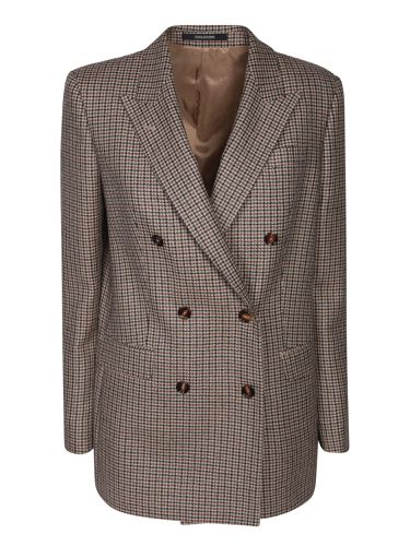 Houndstooth Pattern Jacket - Tagliatore - Modalova