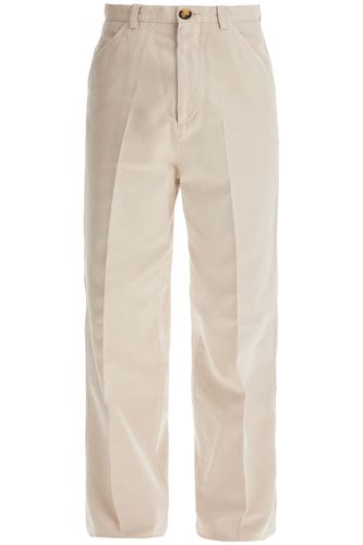 Twill Gabardine Trousers With Garment - Brunello Cucinelli - Modalova