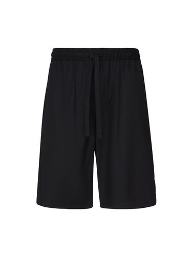 Cotton Jogging Shorts With Logo Plaque - Dolce & Gabbana - Modalova