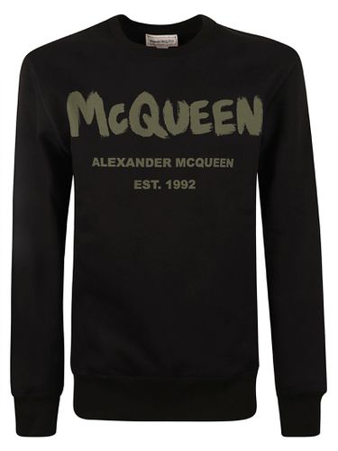 Graffiti Print Sweater - Alexander McQueen - Modalova