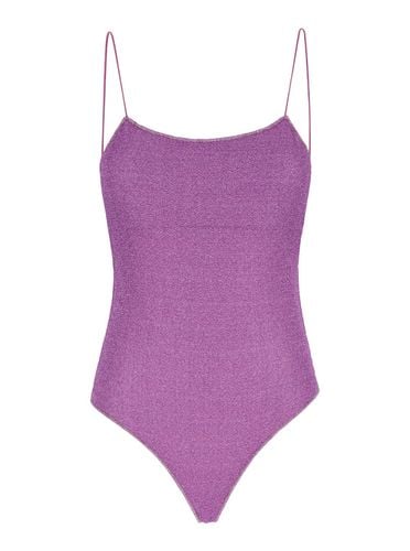 Lumière Maillot Swimsuit With Open Back In Lurex Woman - Oseree - Modalova