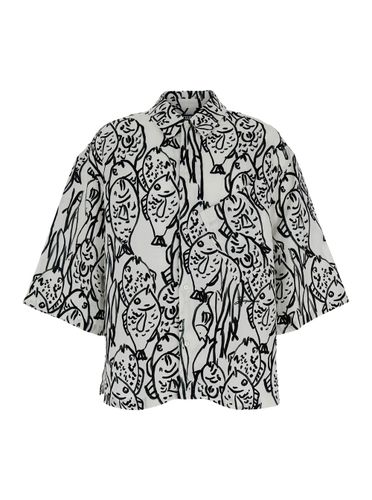 La Chemise Aloe Shirt With All-over Printed Motif In Linen And Viscose Blend Man - Jacquemus - Modalova