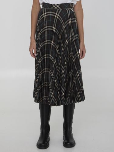 Burberry Check Pleated Skirt - Burberry - Modalova