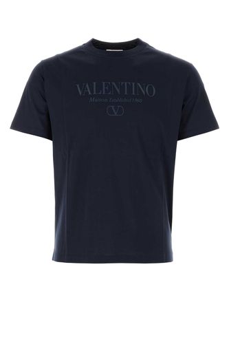 Blue Cotton T-shirt - Valentino Garavani - Modalova