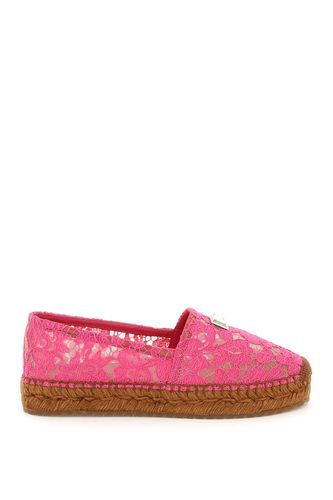 Lace Logo Plaque Espadrillas - Dolce & Gabbana - Modalova