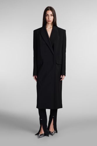 Mugler Coat In Black Viscose - Mugler - Modalova