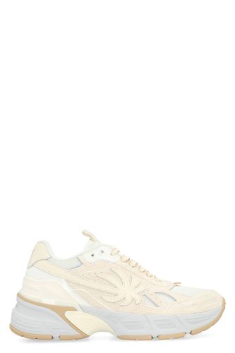 Leather And Fabric Low-top Sneakers - Palm Angels - Modalova