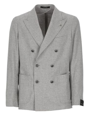 Wool Double-breasted Jacket - Tagliatore - Modalova