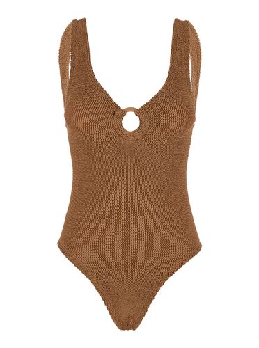 Light One-piece Swimsuit With Ring In Elasticized Fabric Woman - Hunza G - Modalova