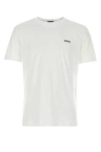 Zegna White Cotton T-shirt - Zegna - Modalova
