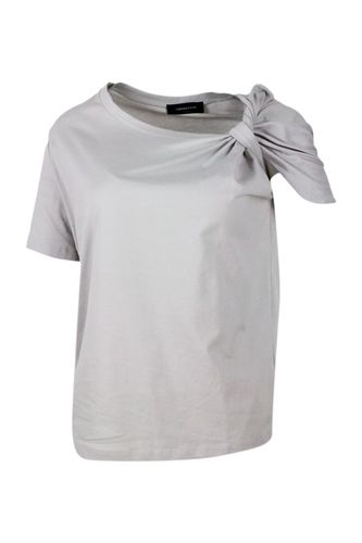 T-shirt In Soft Stretch Jersey Cotton With Round Neck And Short Sleeves - Fabiana Filippi - Modalova