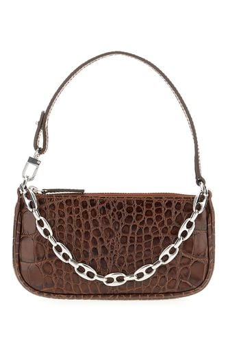 Chocolate Leather Rachel Handbag - BY FAR - Modalova