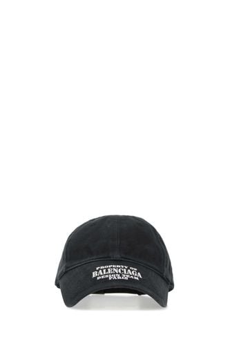 Balenciaga Black Denim Baseball Cap - Balenciaga - Modalova