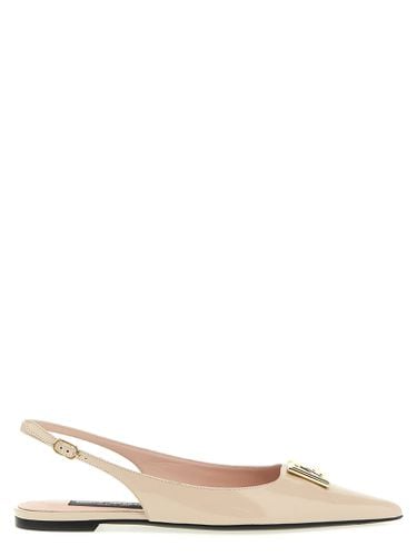 Slingback Ballet Flats With Dg Logo - Dolce & Gabbana - Modalova