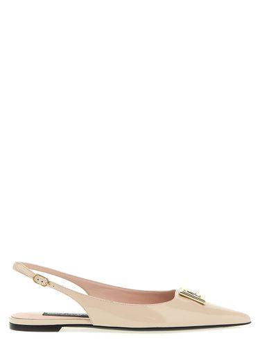 Slingback Ballet Flats With Dg Logo - Dolce & Gabbana - Modalova