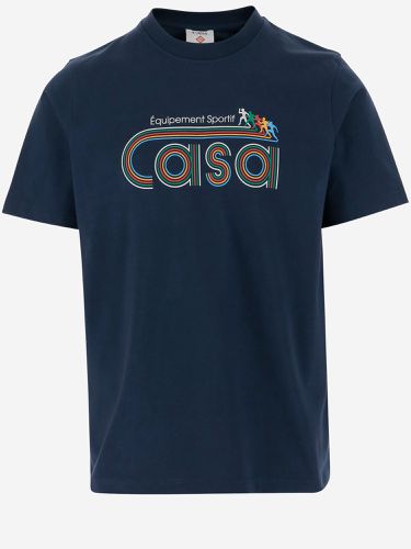 Cotton T-shirt With Logo Print - Casablanca - Modalova