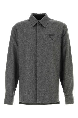 Bottega Veneta Grey Flannel Shirt - Bottega Veneta - Modalova