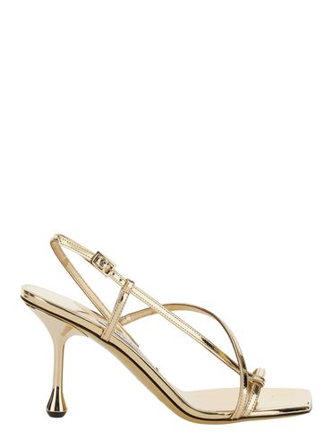 Etana Slingback Sandals With Sculpted Heel In Leather Blend Woman - Jimmy Choo - Modalova