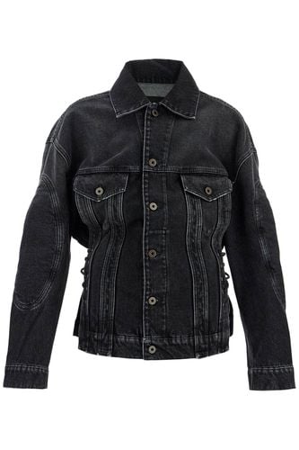 Denim Jacket With Laces - Jean Paul Gaultier - Modalova