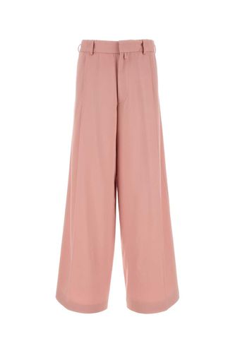 Pink Wool Wide-leg Pant - Dries Van Noten - Modalova