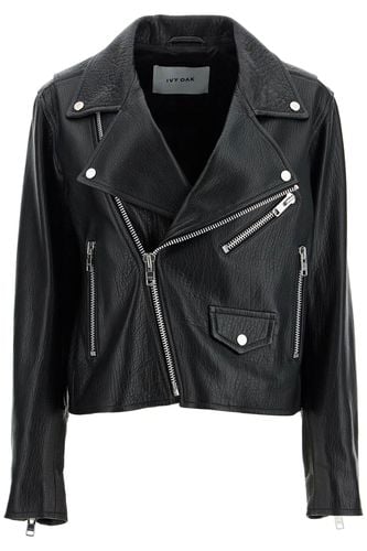 Lenny Sue Leather Biker Jacket - Ivy Oak - Modalova