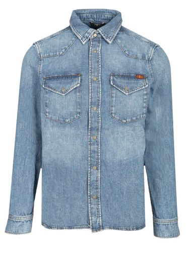 Denim Cotton Shirt - 7 For All Mankind - Modalova