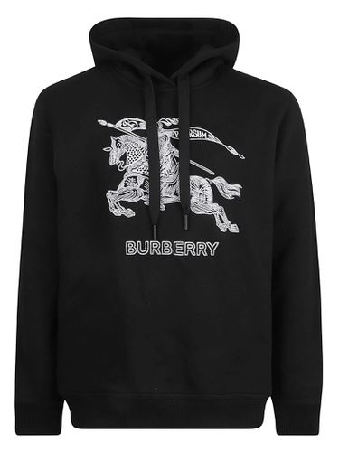 Logo Embroidery Hooded Sweatshirt - Burberry - Modalova