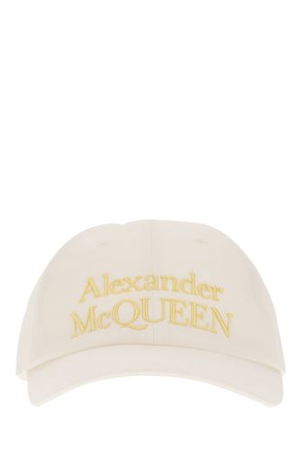 White Cotton Baseball Cap - Alexander McQueen - Modalova