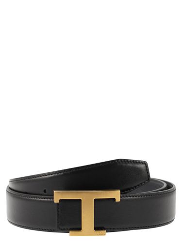 Timeless Reversible T Leather Belt - Tod's - Modalova