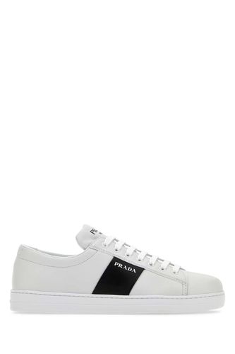 Prada White Leather Sneakers - Prada - Modalova