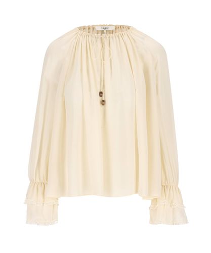 Drawstring Long-sleeved Shirt - Chloé - Modalova