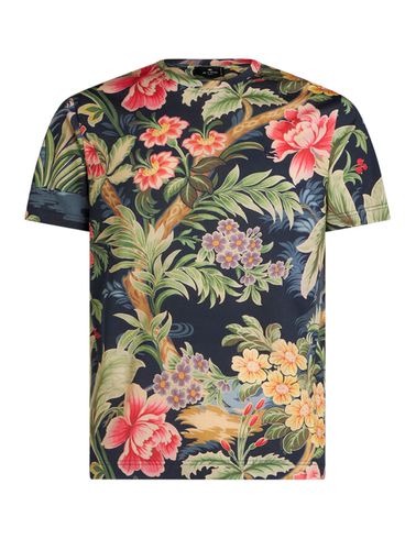 Etro T-shirt With Floral Print - Etro - Modalova