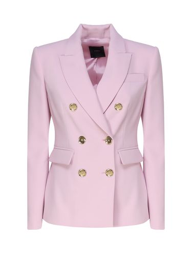 Double-breasted Blazer With Metal Buttons - Pinko - Modalova