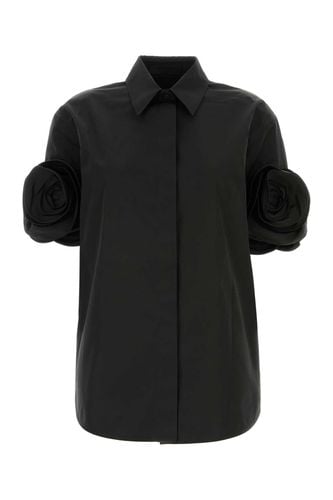 Black Poplin Shirt - Valentino Garavani - Modalova