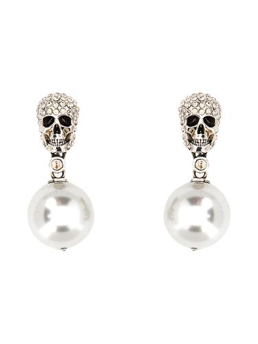 Skull Pearl Earrings - Alexander McQueen - Modalova