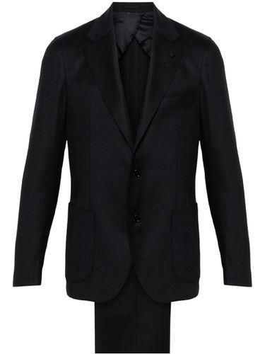 Midnight Wool Blend Flannel Suit - Lardini - Modalova