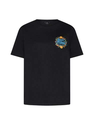 Etro Black T-shirt With Embroidery - Etro - Modalova