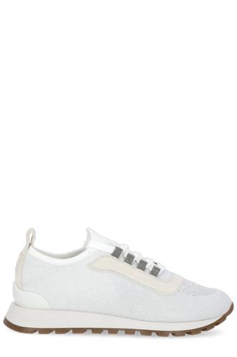 Knitted Lace-up Sneakers - Brunello Cucinelli - Modalova