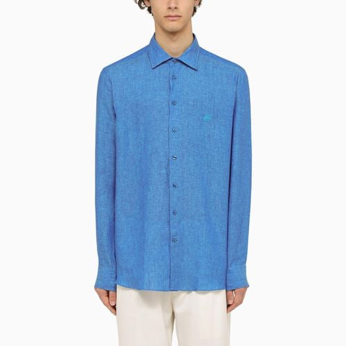 Etro Light Blue Linen Shirt - Etro - Modalova