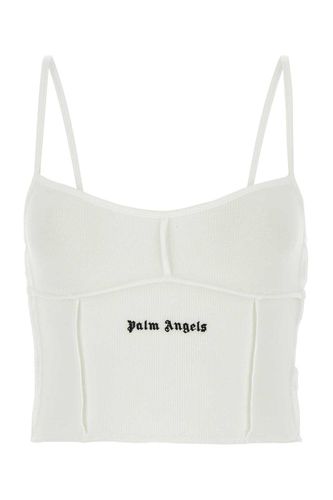 Logo-embroidered Spaghetti Strap Top - Palm Angels - Modalova