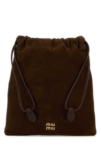 Miu Miu Brown Suede Pouch - Miu Miu - Modalova