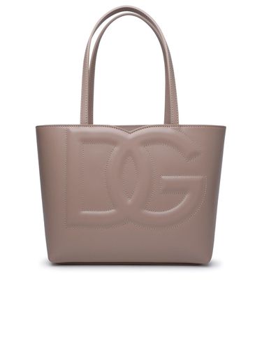 Small dg Shopping Bag In Powder Calf Leather - Dolce & Gabbana - Modalova