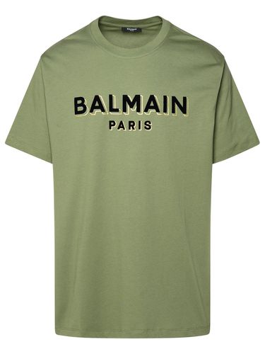 Logo Printed Crewneck T-shirt - Balmain - Modalova