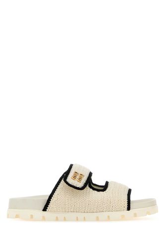 Miu Miu Ivory Crochet Slippers - Miu Miu - Modalova