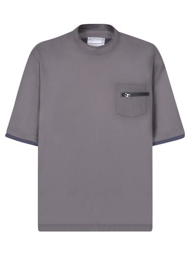 Blue Cotton T-shirt With Pocket - Sacai - Modalova