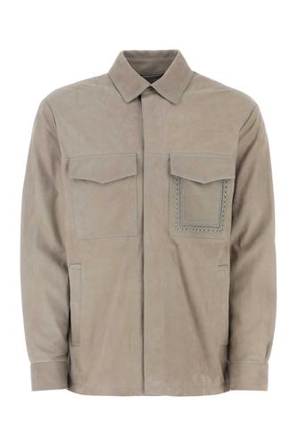 Etro Dove Grey Suede Shirt - Etro - Modalova