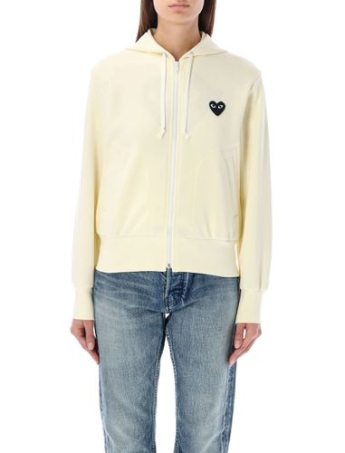 Black Heart Zipped Hoodie - Comme des Garçons Play - Modalova